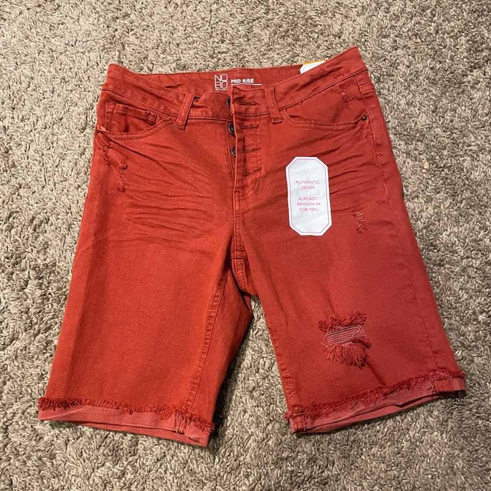 Rust color Bermuda shorts